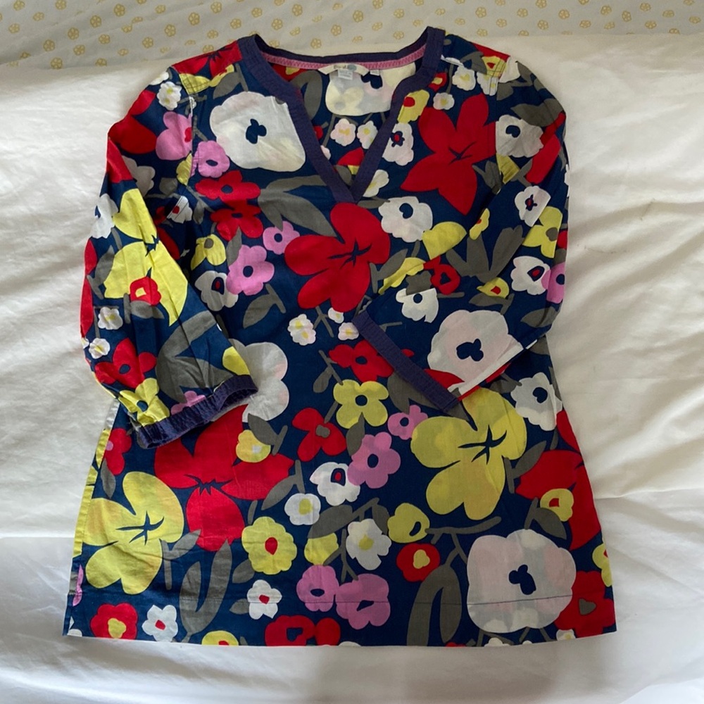 Boden Women's 3/4 Sleeve Colorful Tunic Size 16